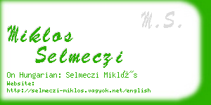 miklos selmeczi business card